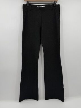 Betabrand Pants Women Medium Long Dark Gray Pull On Bootcut High Rise Stretch